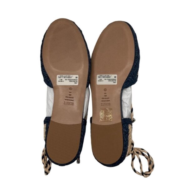 Schutz Jessel Flat Espadrille Sandals in Perla Nautico Blue NIB – Size 8 - Picture 6 of 10